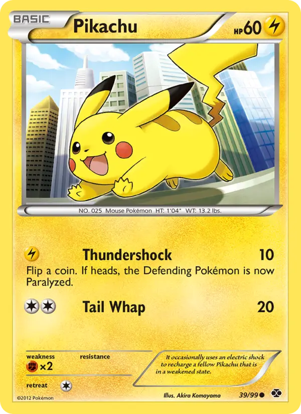Pikachu Pokemon card #39/99 from Next Destinies
