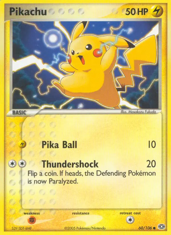Pikachu Pokemon card #60/106 from Emerald