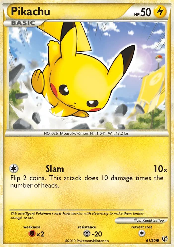 Pikachu Pokemon card #61/90 from Undaunted