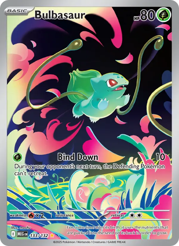 Bulbasaur Pokemon card #133/132 from Mega Evolution