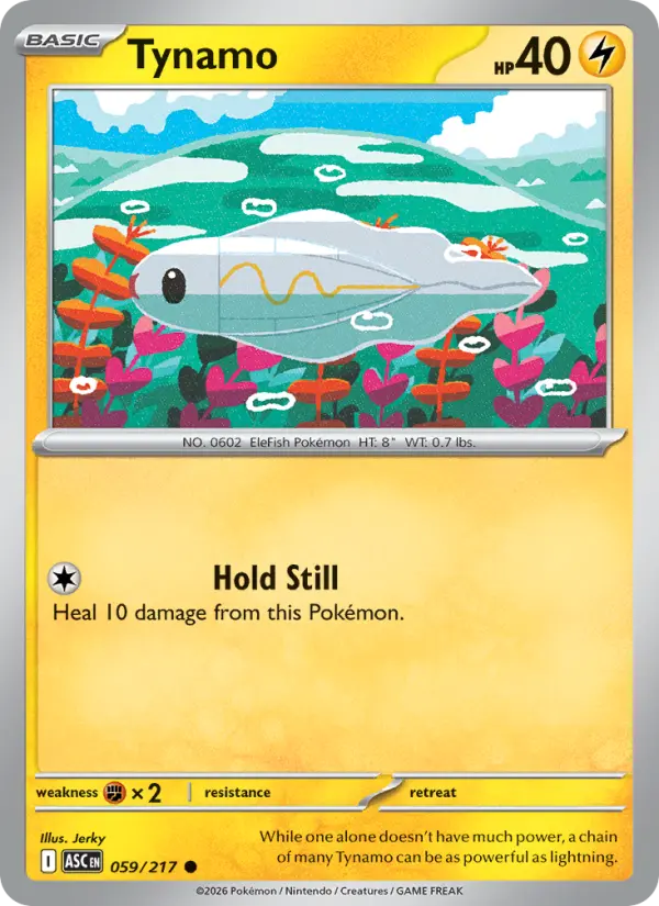 Tynamo Pokemon card #059/217 from Ascended Heroes