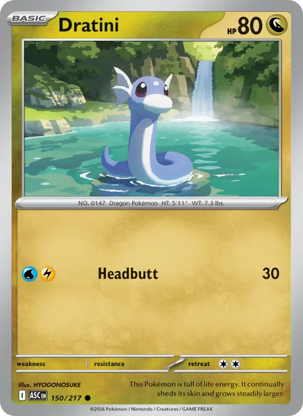 Dratini Pokemon card #150/217 from Ascended Heroes