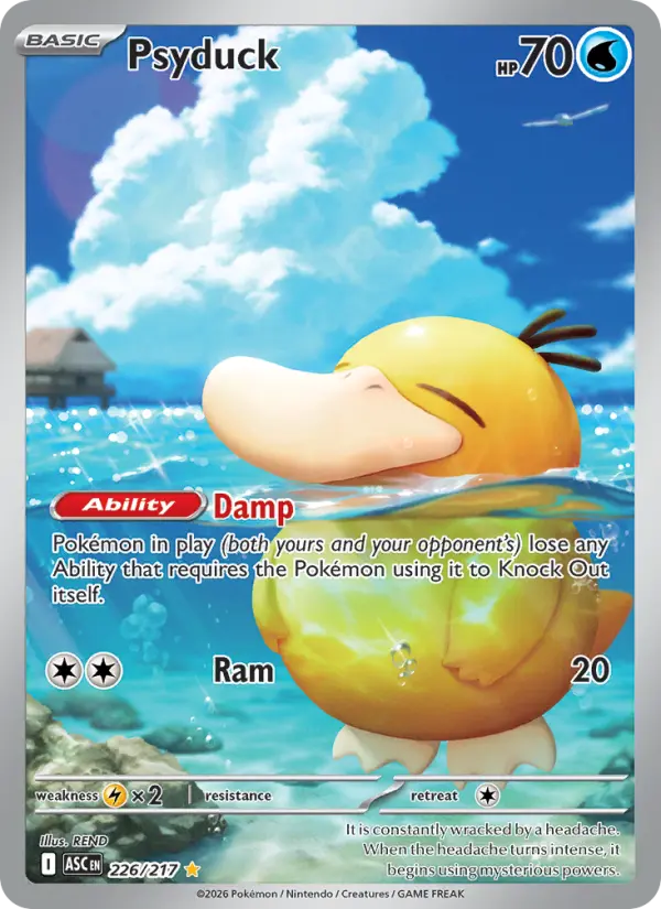 Psyduck Pokemon card #226/217 from Ascended Heroes