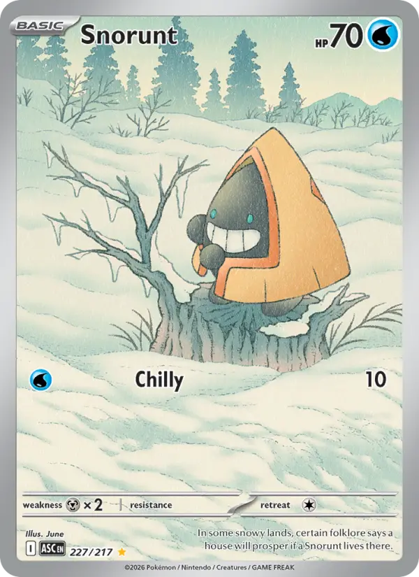 Snorunt Pokemon card #227/217 from Ascended Heroes