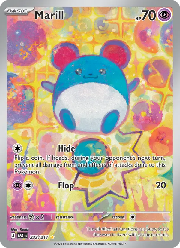 Marill Pokemon card #232/217 from Ascended Heroes