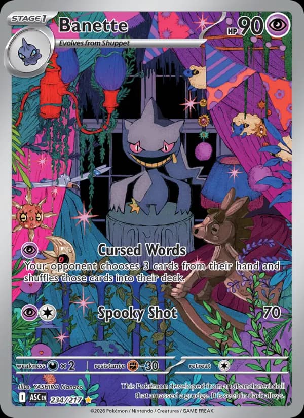 Banette Pokemon card #234/217 from Ascended Heroes
