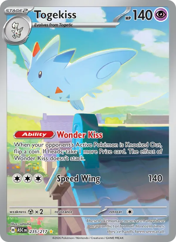 Togekiss Pokemon card #235/217 from Ascended Heroes