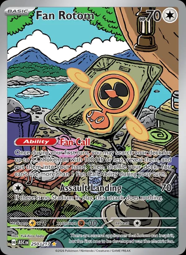 Fan Rotom Pokemon card #250/217 from Ascended Heroes