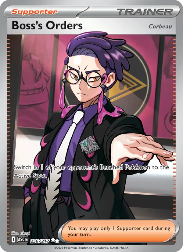 Boss's Orders Pokemon card #256/217 from Ascended Heroes