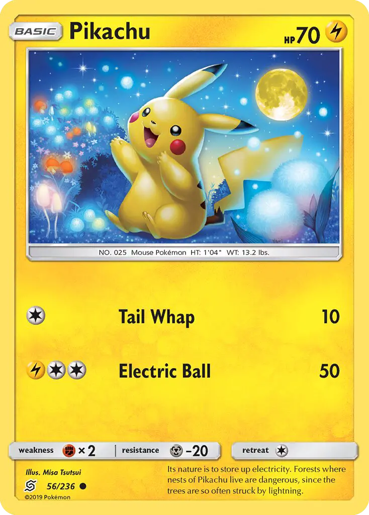 Pikachu Pokemon card #56/236 from Unified Minds
