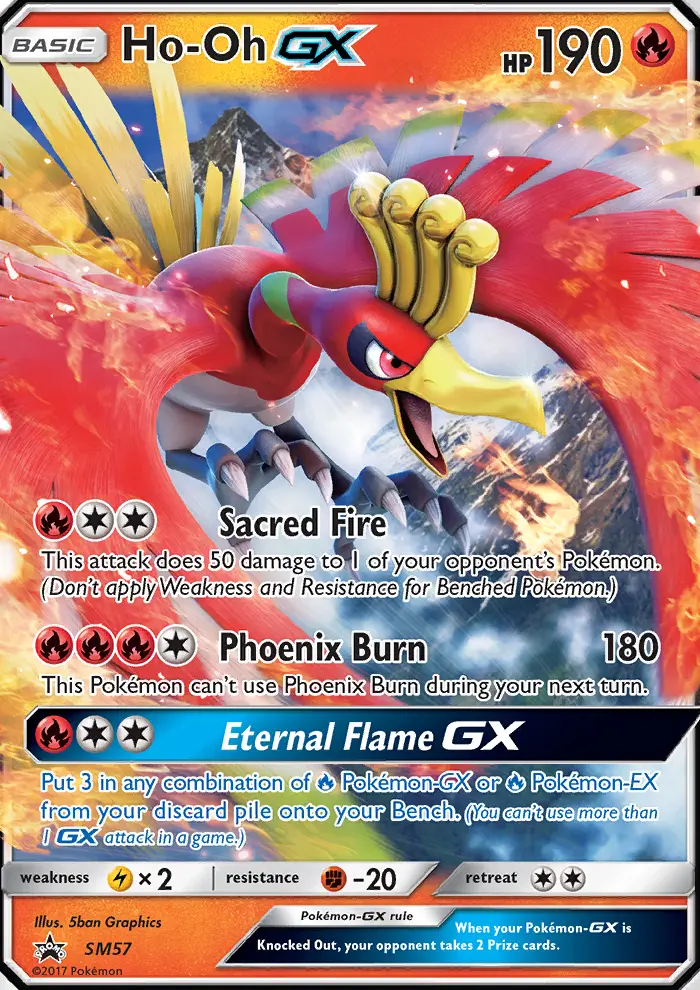 Ho-Oh GX Pokemon card #SM57/236 from SM Black Star Promos