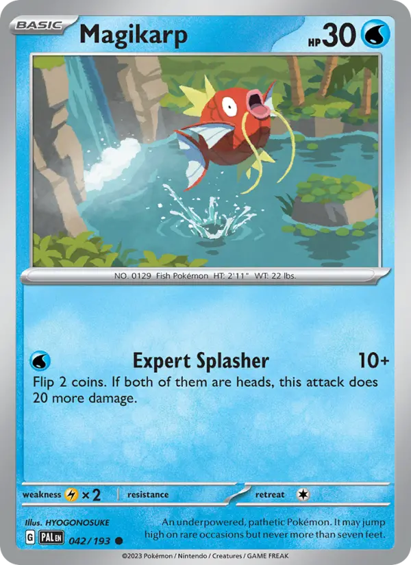 Magikarp Pokemon card #042/193 from Paldea Evolved