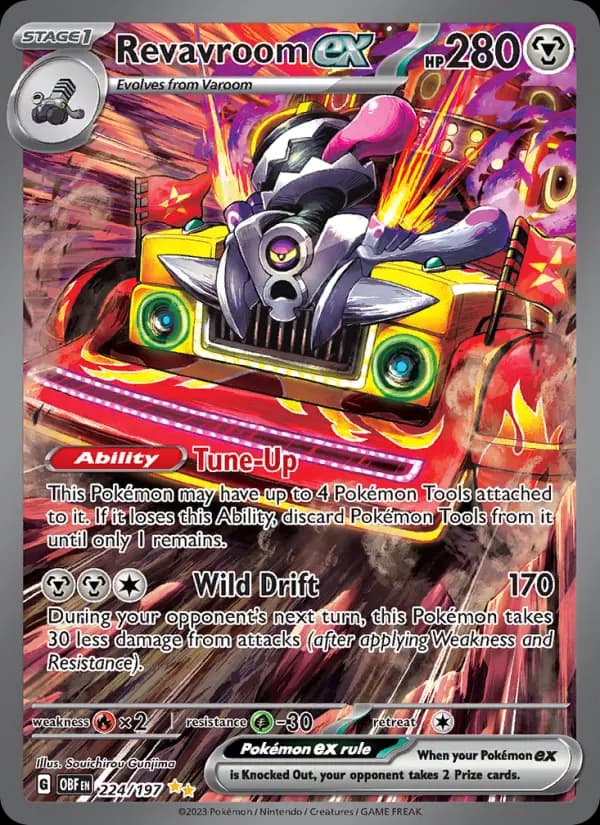 Revavroom ex Pokemon card #224/197 from Obsidian Flames