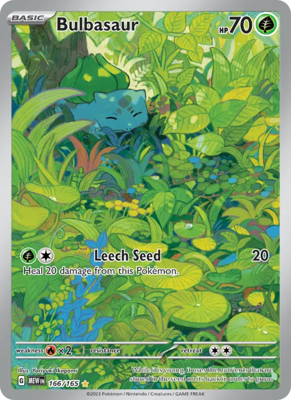 Bulbasaur Pokemon card #166/165 from 151