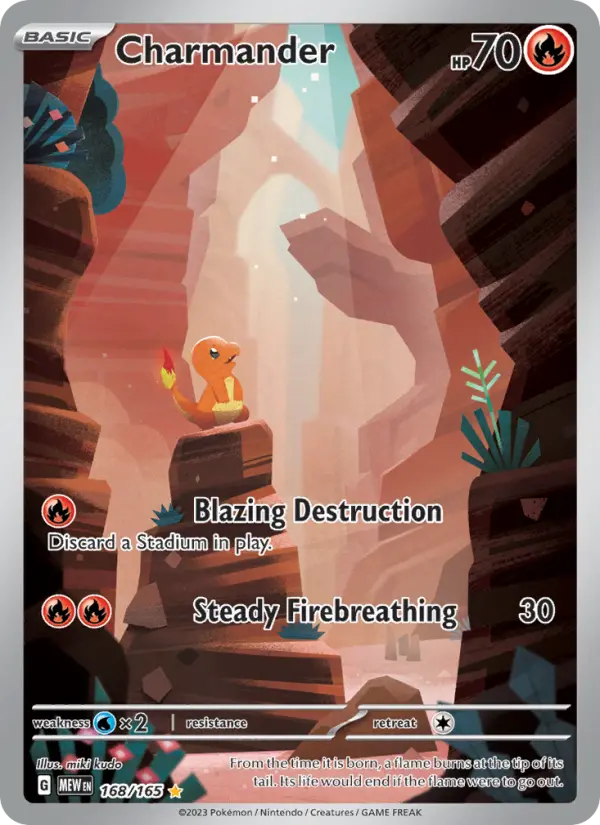 Charmander Pokemon card #168/165 from 151