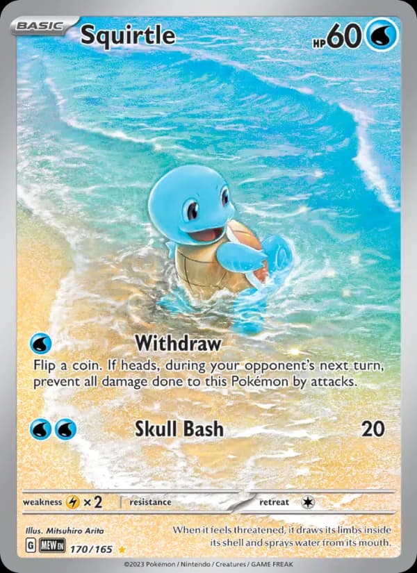 Squirtle Pokemon card #170/165 from 151