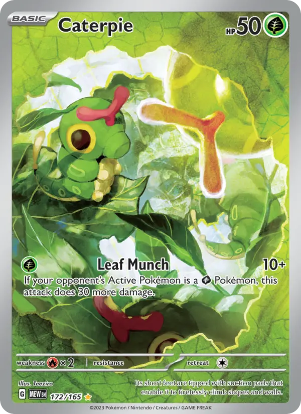 Caterpie Pokemon card #172/165 from 151