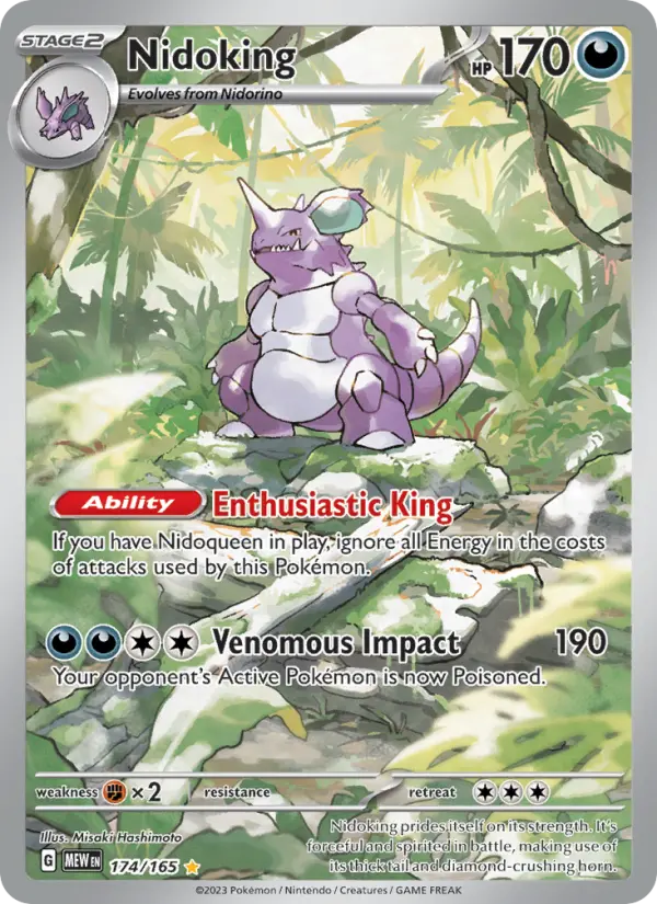 Nidoking Pokemon card #174/165 from 151