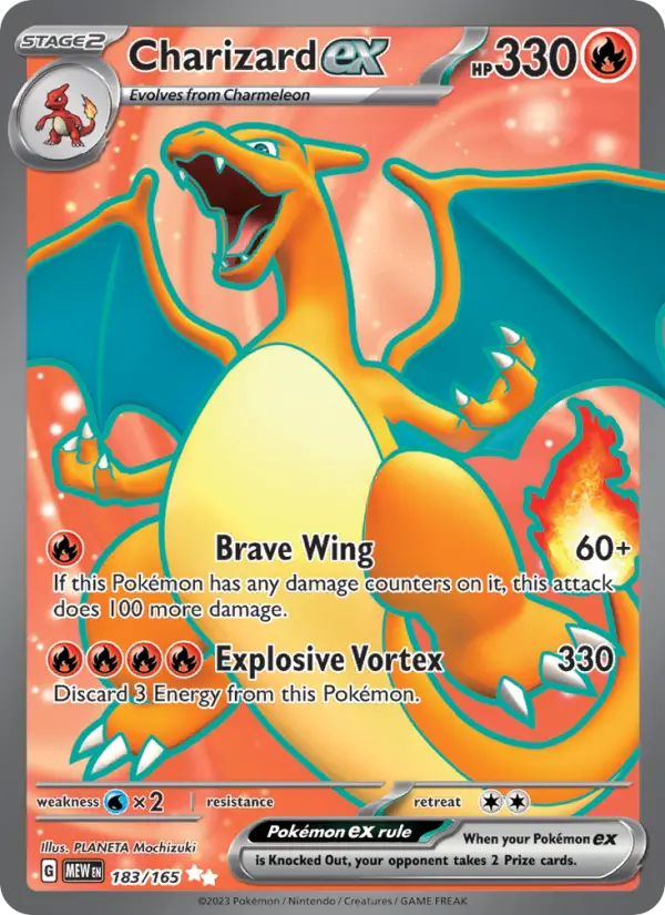 Charizard ex Pokemon card #183/165 from 151