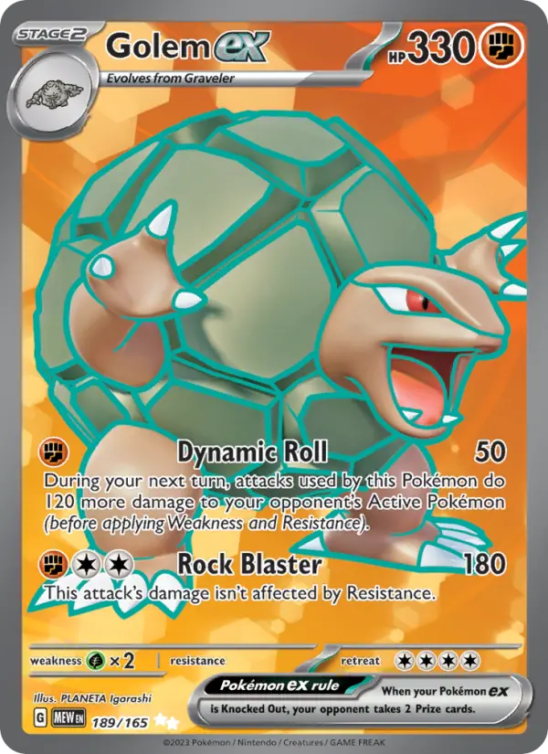 Golem ex Pokemon card #189/165 from 151