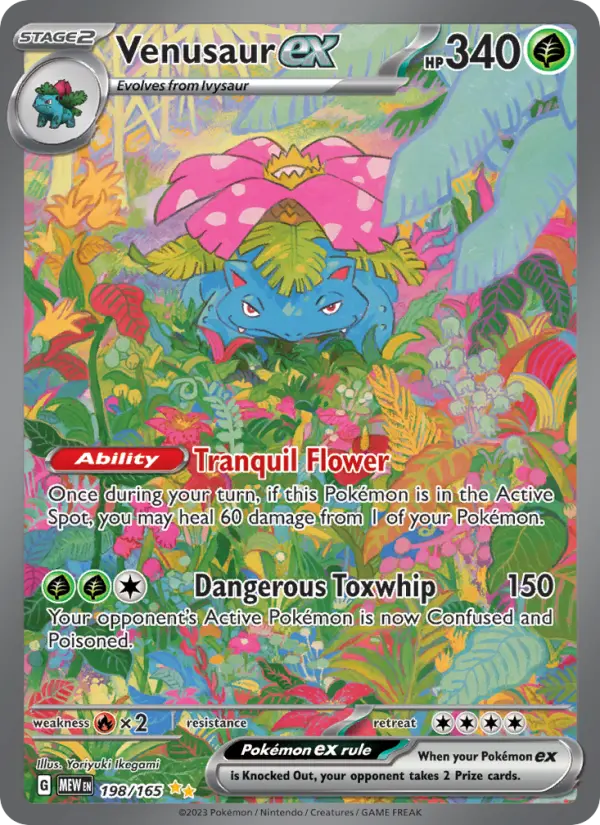 Venusaur ex Pokemon card #198/165 from 151
