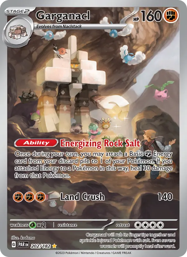 Garganacl Pokemon card #202/182 from Paradox Rift