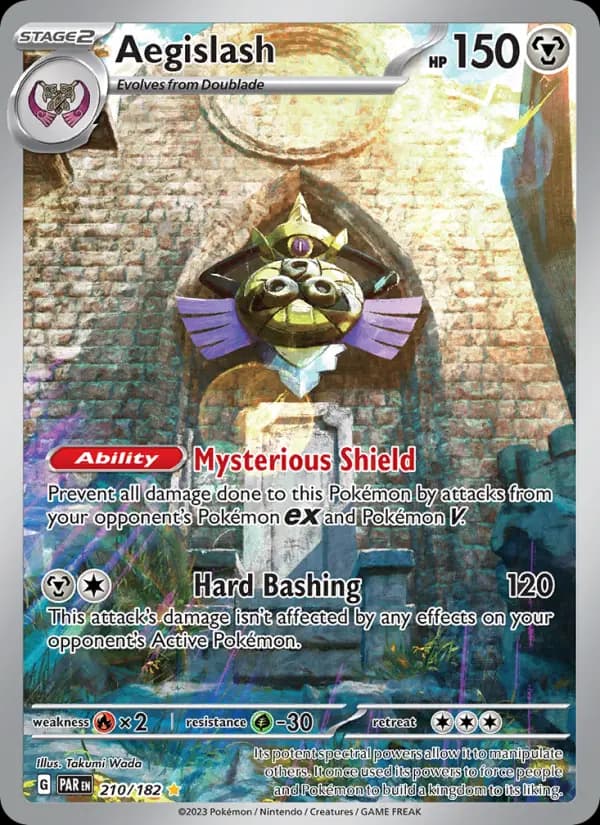 Aegislash Pokemon card #210/182 from Paradox Rift