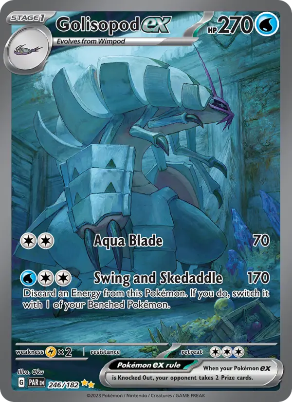 Golisopod ex Pokemon card #246/182 from Paradox Rift