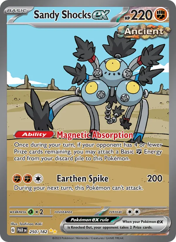Sandy Shocks ex Pokemon card #250/182 from Paradox Rift