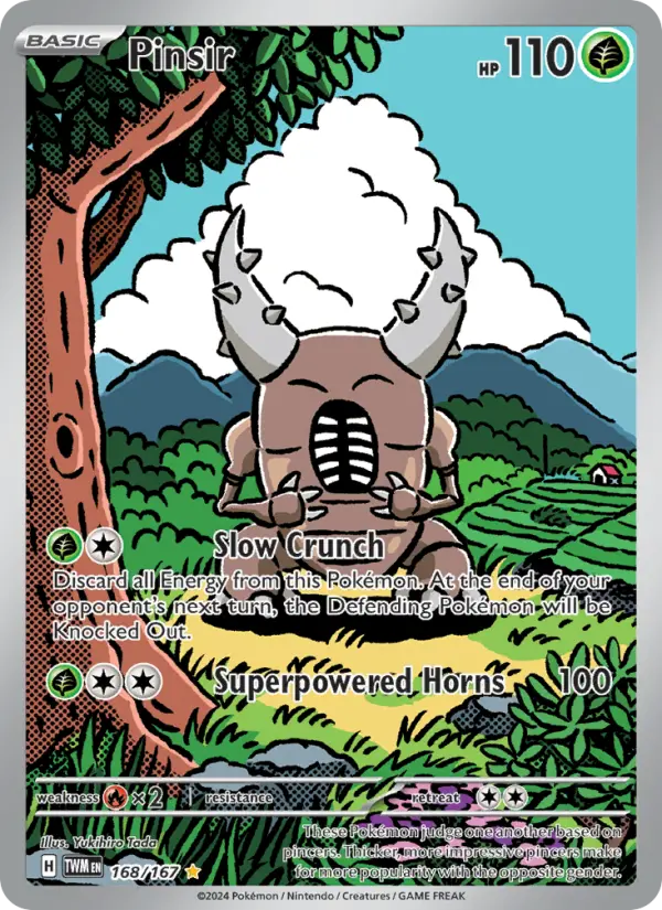 Pinsir Pokemon card #168/167 from Twilight Masquerade
