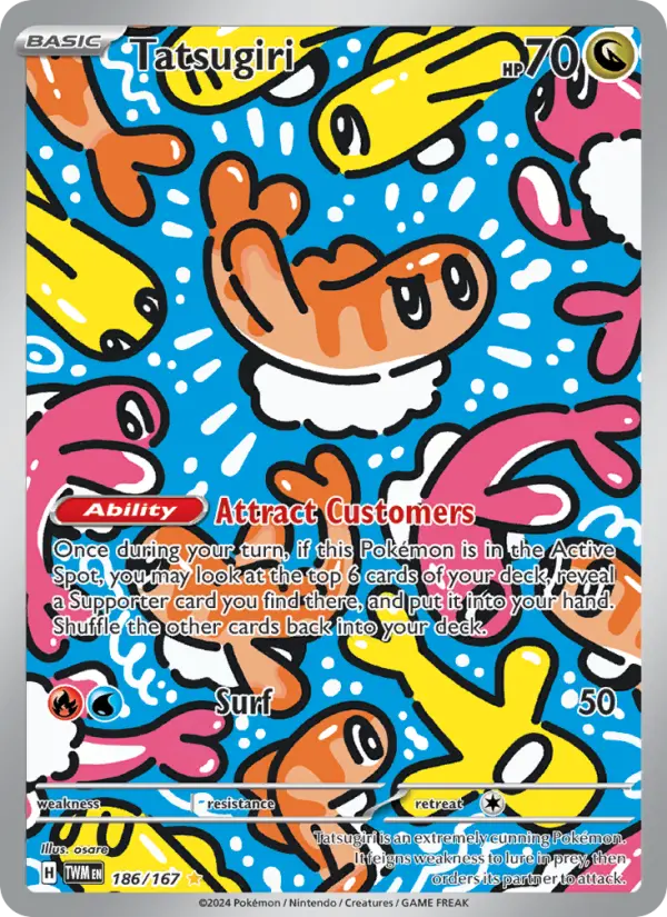 Tatsugiri Pokemon card #186/167 from Twilight Masquerade