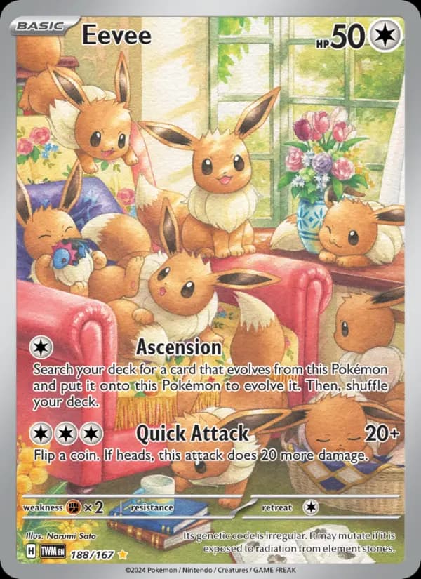 Eevee Pokemon card #188/167 from Twilight Masquerade