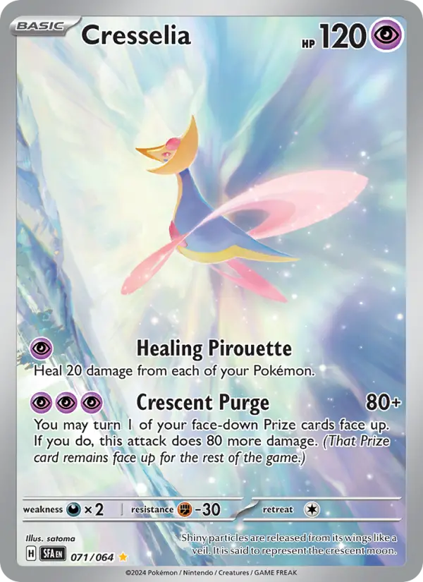 Cresselia Pokemon card #071/64 from Shrouded Fable
