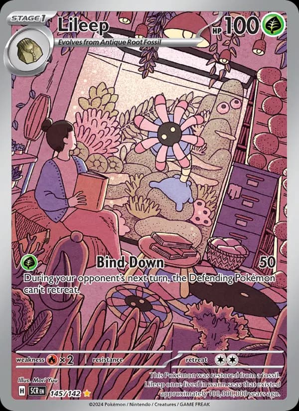 Lileep Pokemon card #145/142 from Stellar Crown