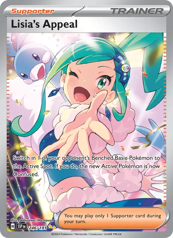 Lisia's Appeal Pokemon card #246/191 from Surging Sparks