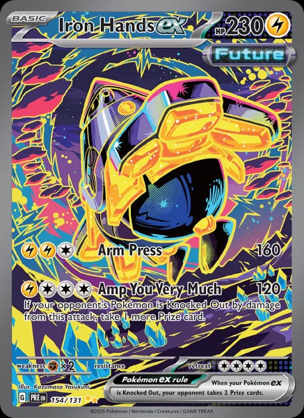Iron Hands ex Pokemon card #154/131 from Prismatic Evolutions