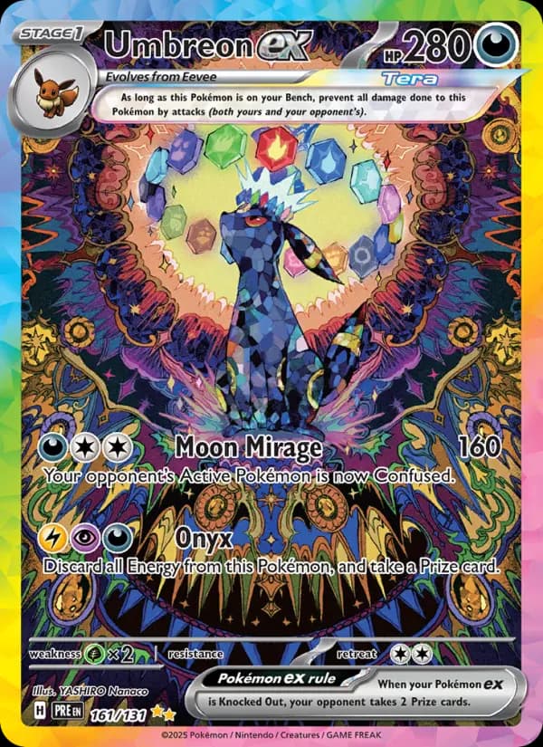 Umbreon ex Pokemon card #161/131 from Prismatic Evolutions
