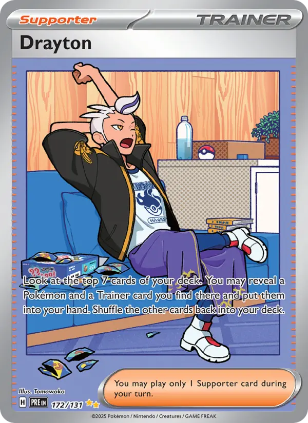 Drayton Pokemon card #172/131 from Prismatic Evolutions