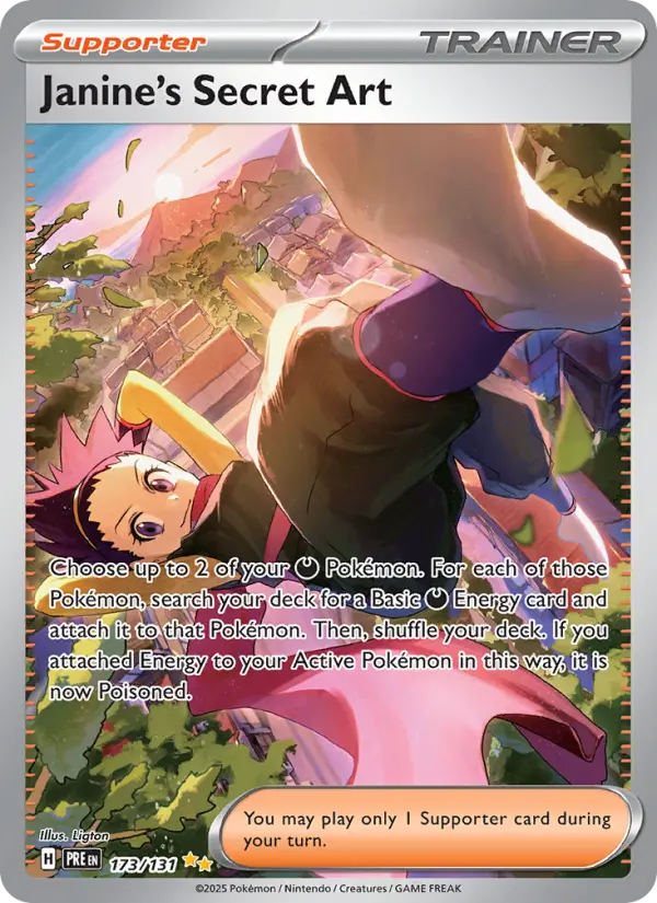 Janine's Secret Art Pokemon card #173/131 from Prismatic Evolutions