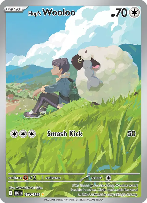 Hop's Wooloo Pokemon card #170/159 from Journey Together