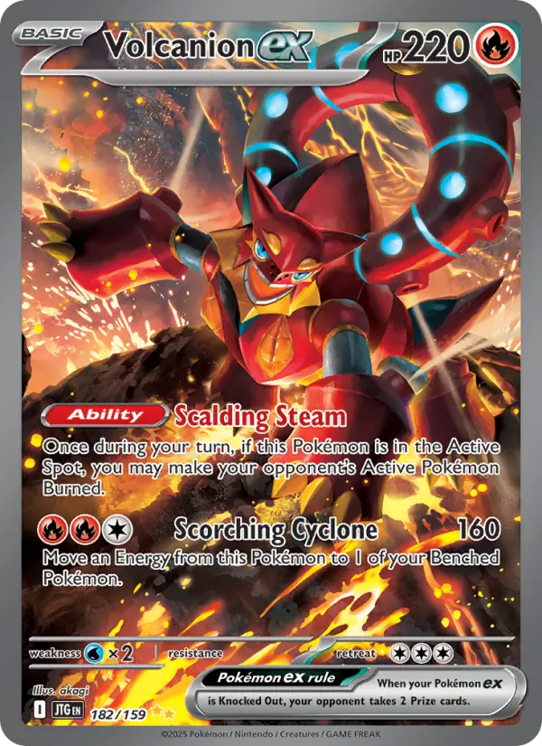 Volcanion ex Pokemon card #182/159 from Journey Together