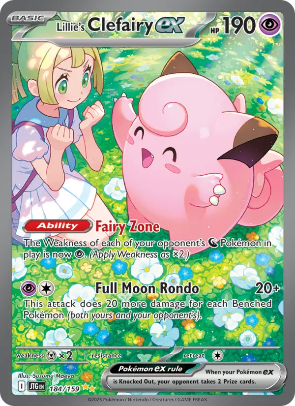 Lillie's Clefairy ex Pokemon card #184/159 from Journey Together
