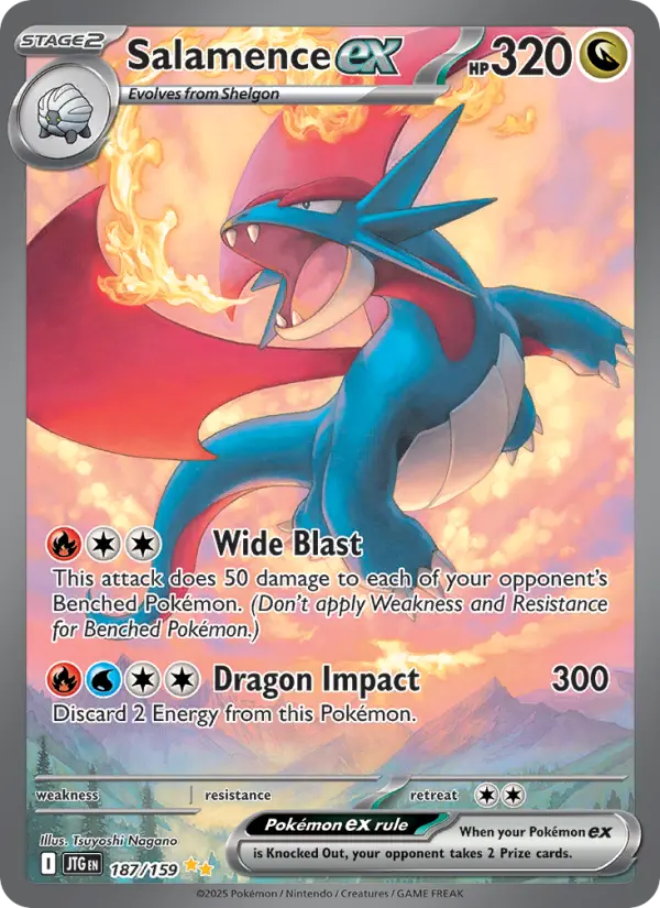 Salamence ex Pokemon card #187/159 from Journey Together