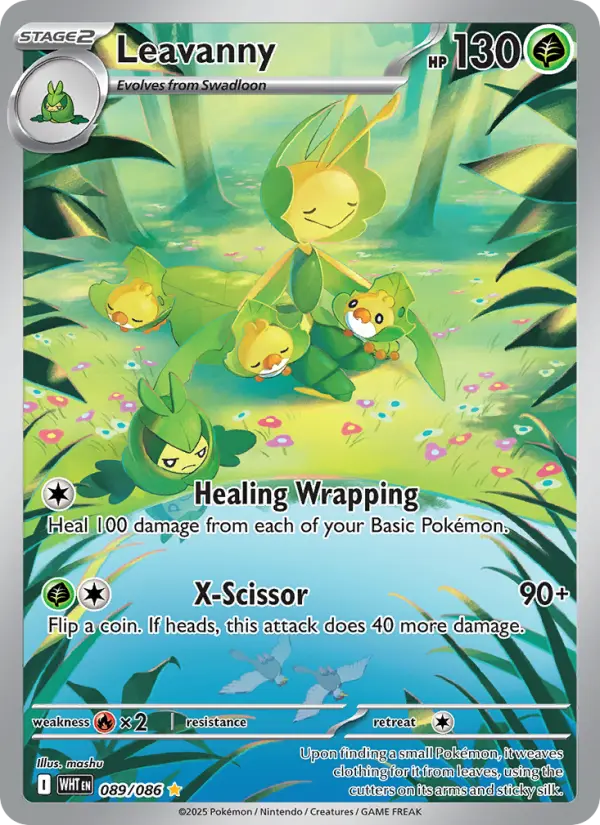Leavanny Pokemon card #089/86 from White Flare