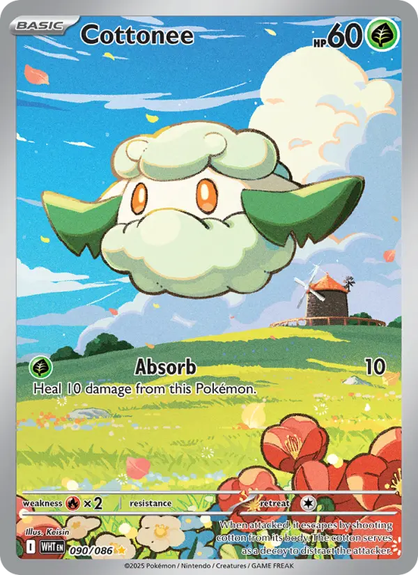 Cottonee Pokemon card #090/86 from White Flare