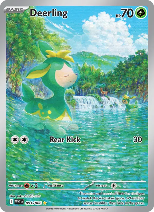 Deerling Pokemon card #091/86 from White Flare