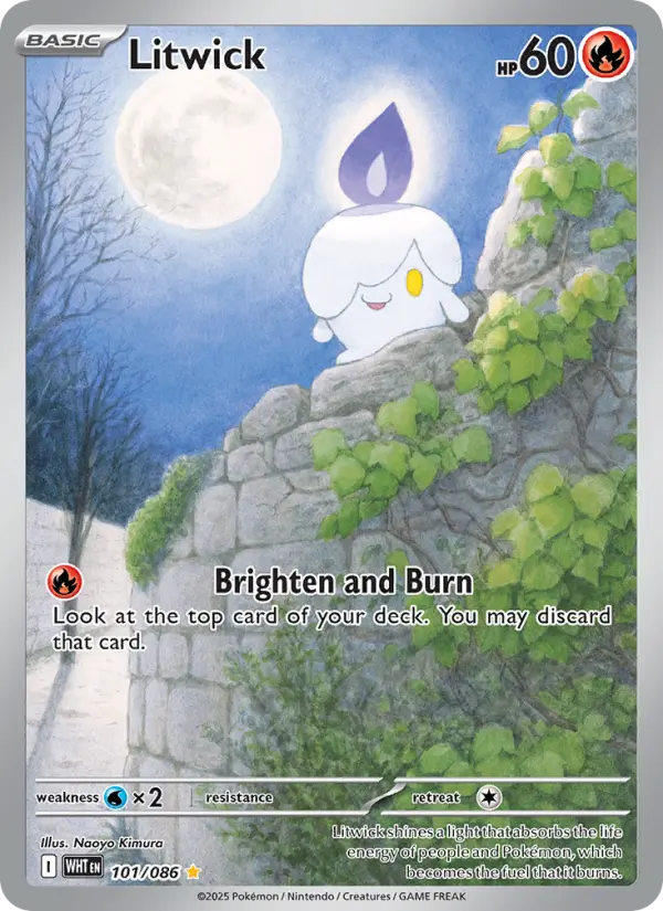 Litwick Pokemon card #101/86 from White Flare