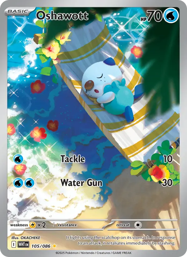 Oshawott Pokemon card #105/86 from White Flare