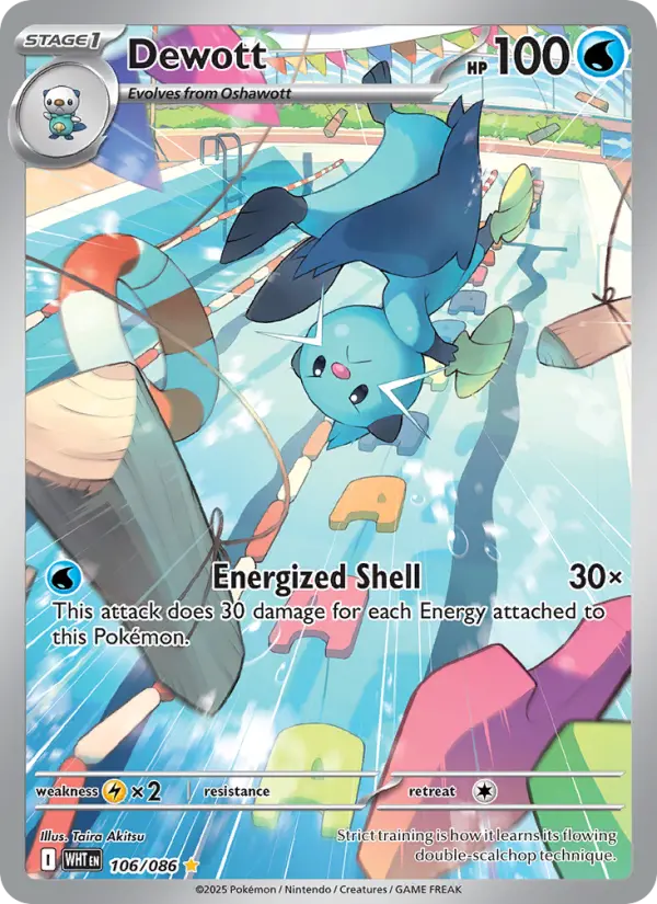 Dewott Pokemon card #106/86 from White Flare
