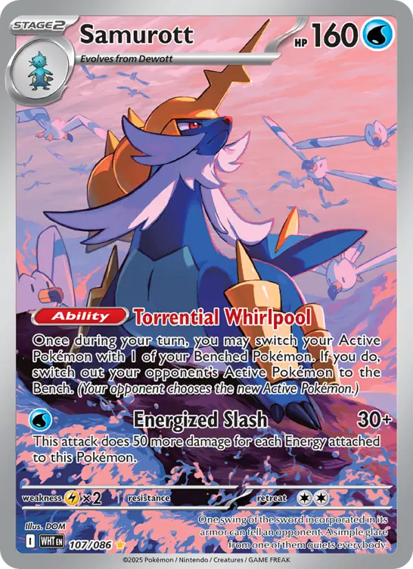 Samurott Pokemon card #107/86 from White Flare
